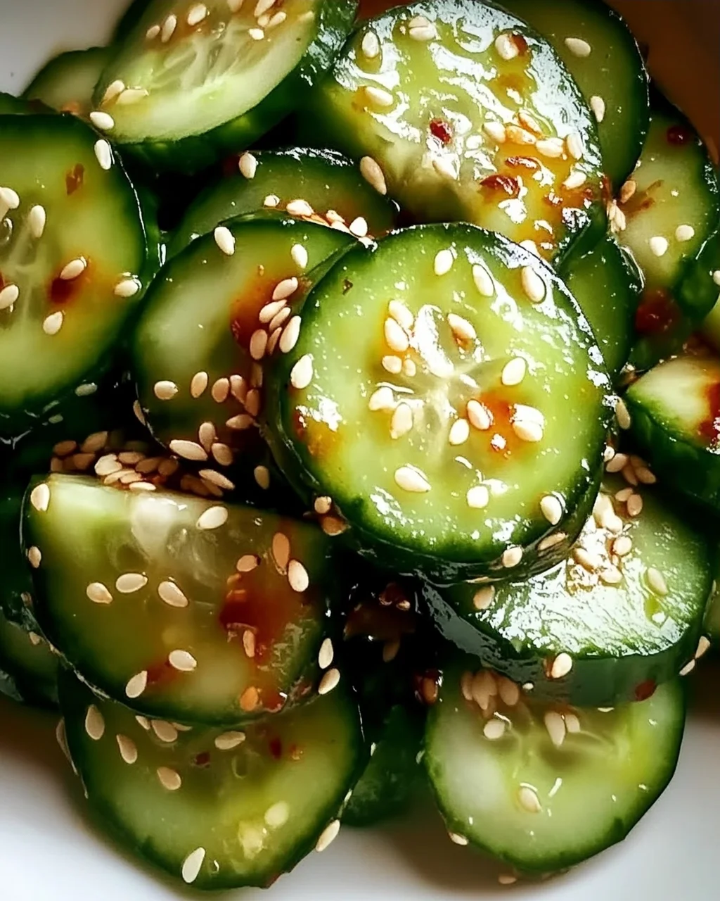 Asiatischer Gurkensalat: Chili-Sesam-Kick für heiße Tage!