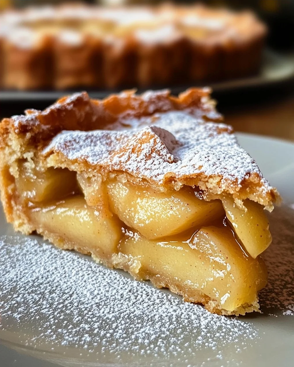 Bester gedeckter Apfelkuchen
