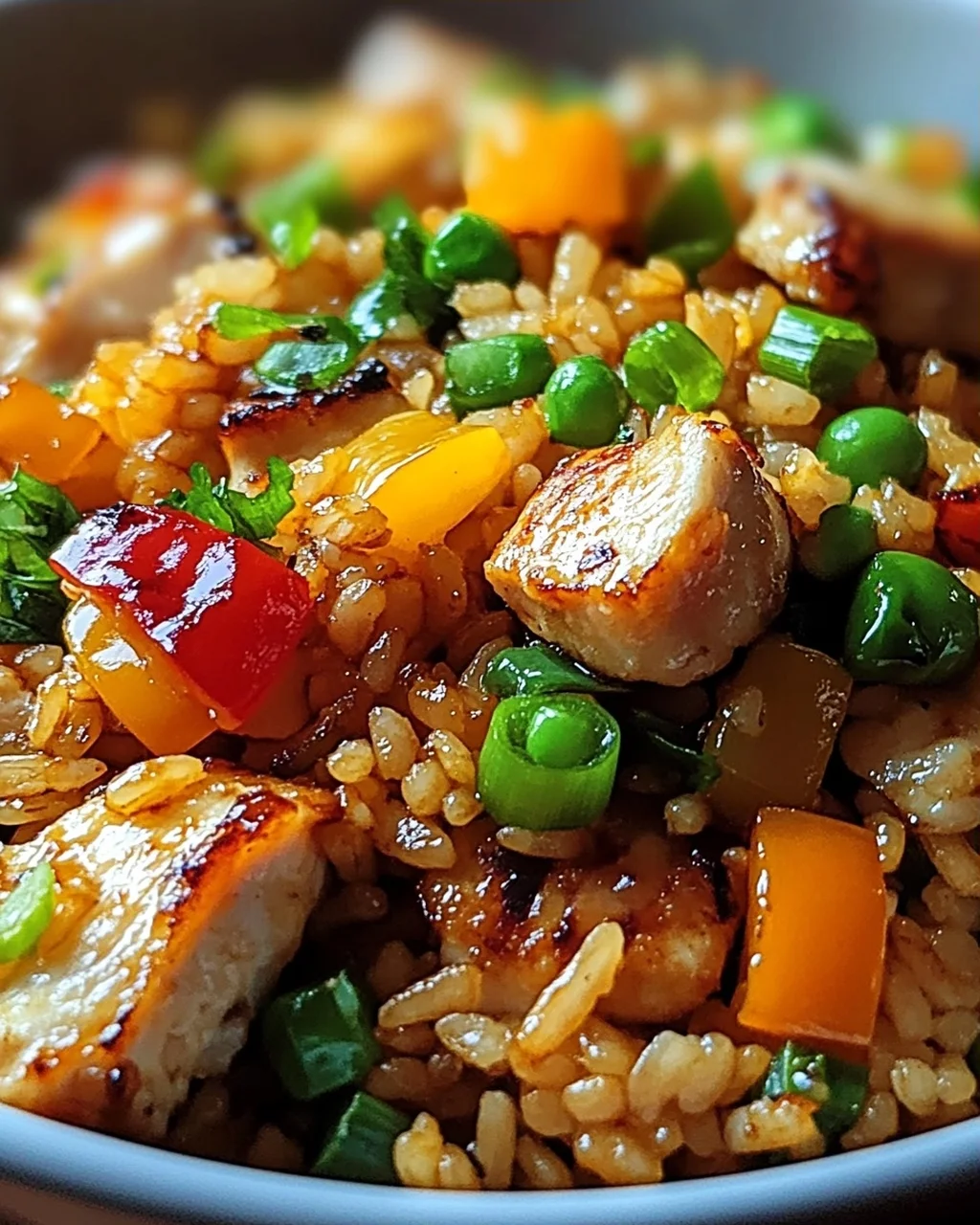 Bratreis mit Hähnchen