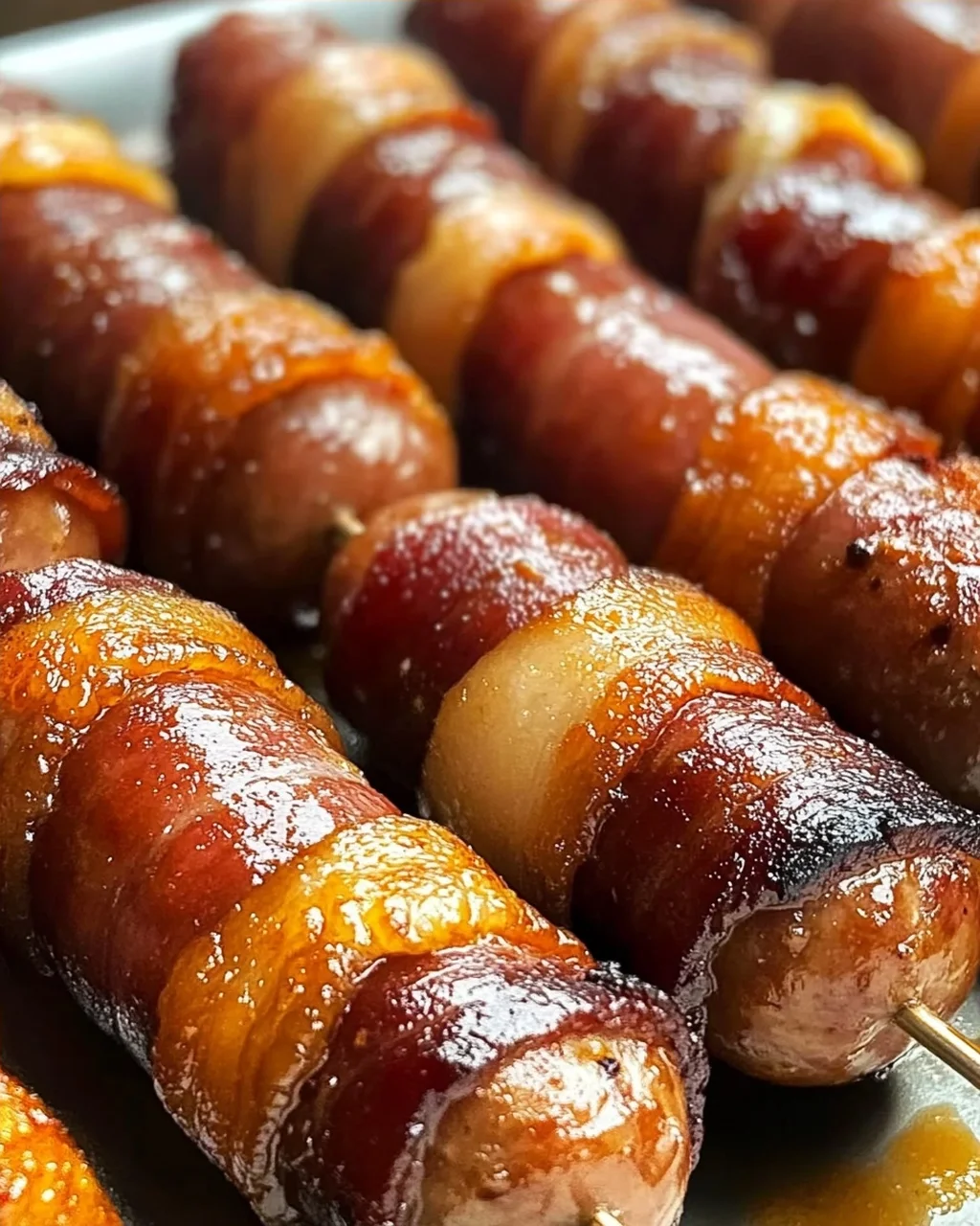 Brauner Zucker Speck umwickelt für fette Partys