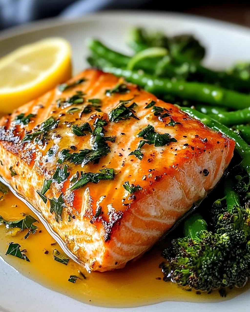 Buttergebackener Lachs mit Broccolini