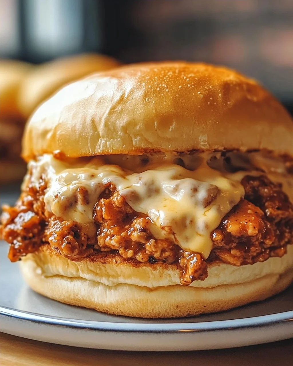 Cajun Chicken Sloppy Joes mit cremiger Käsesauce