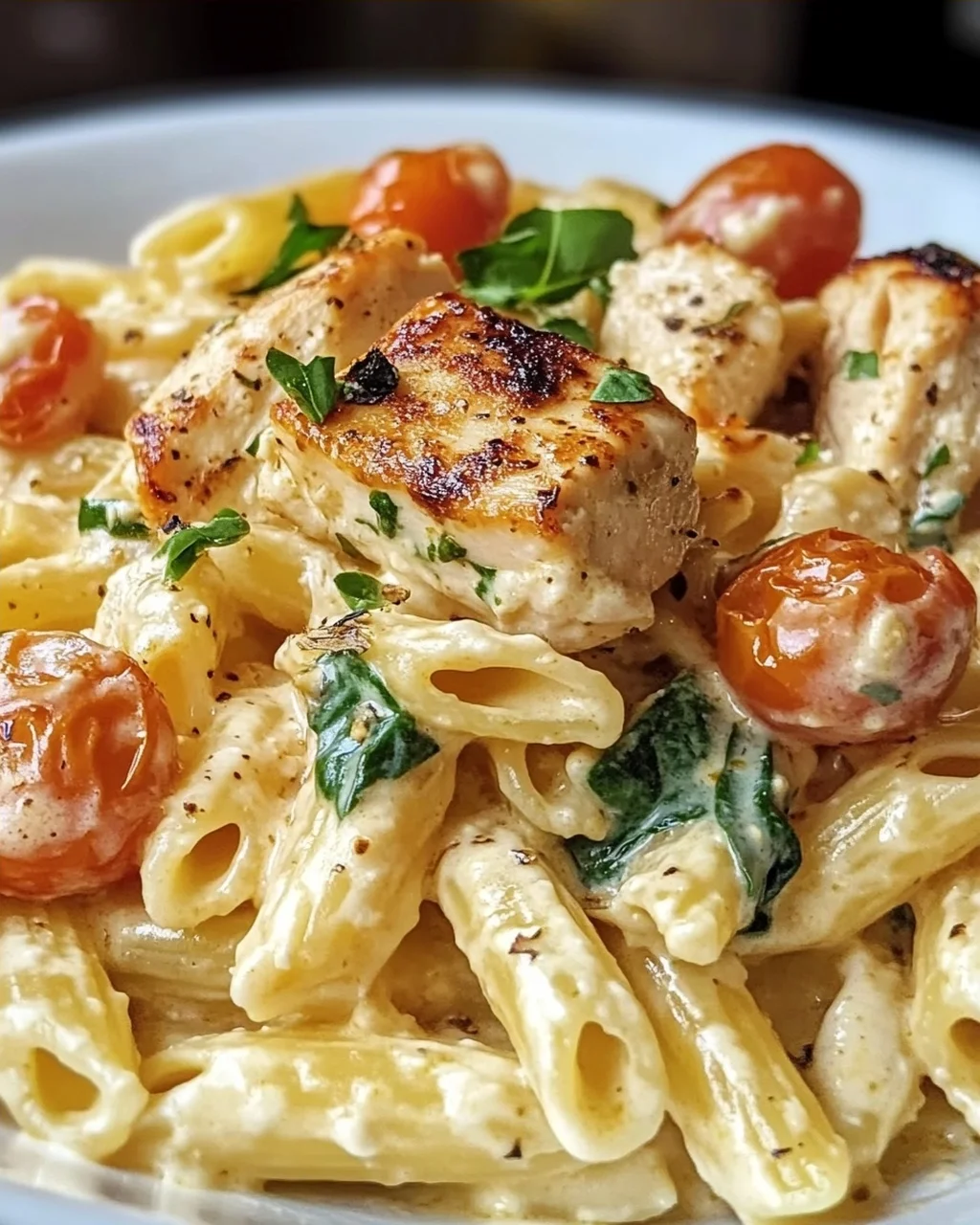 Cremige Hähnchen Feta Pasta: Unglaublich & einfach lecker!