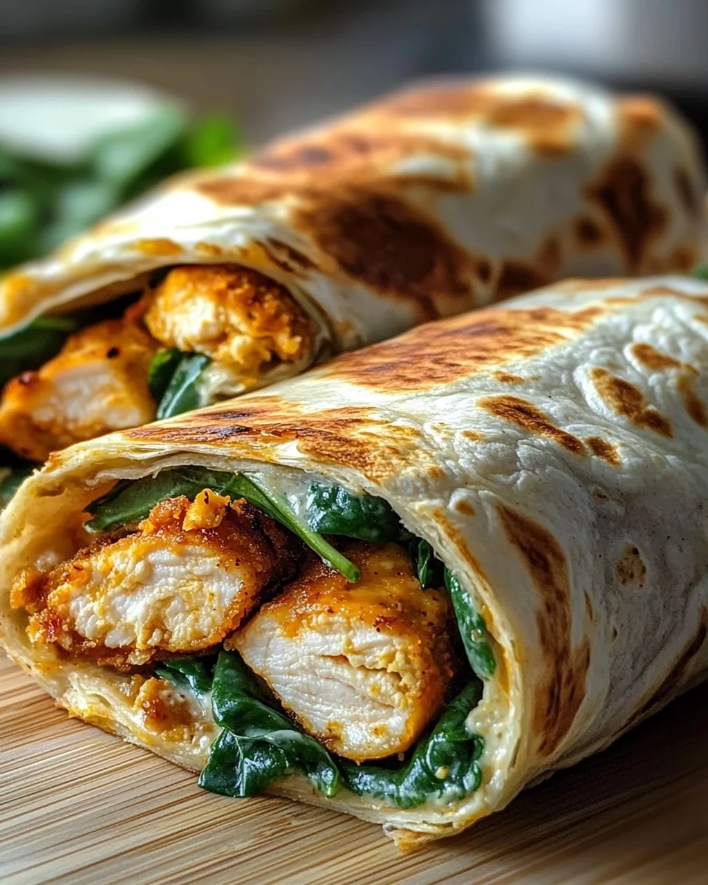 Crispy Air Fryer Chicken Mozzarella Wraps