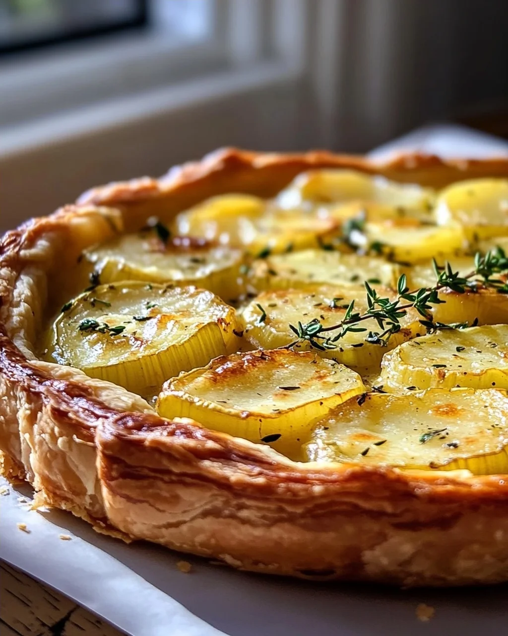 Delicious Potato Leek Tart with Puff Pastry Recipe