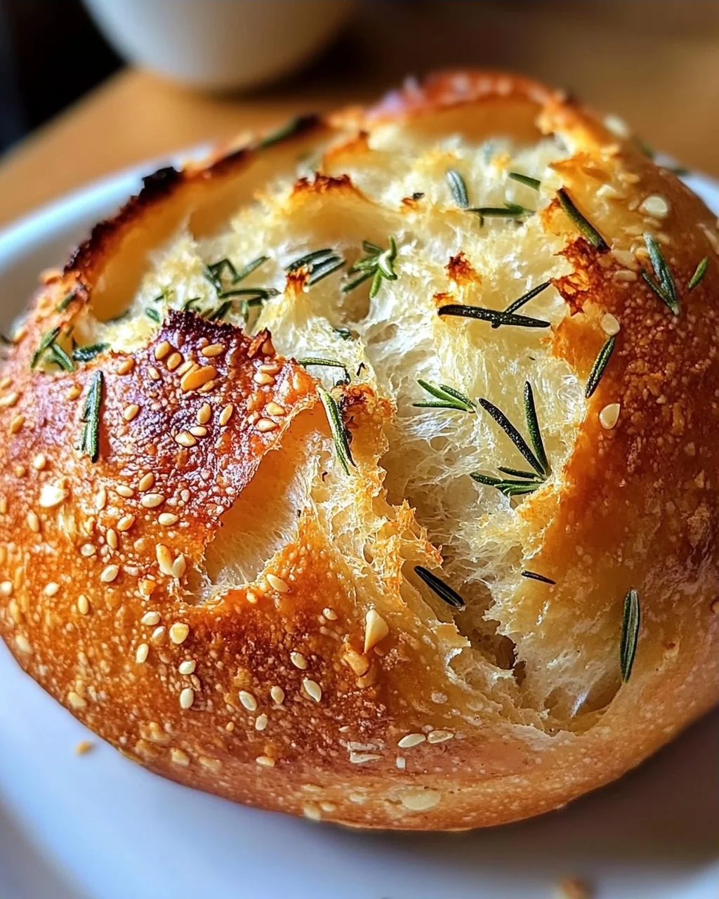 Duftendes Rosmarin-Knoblauch Artisan Brot einfach selber backen