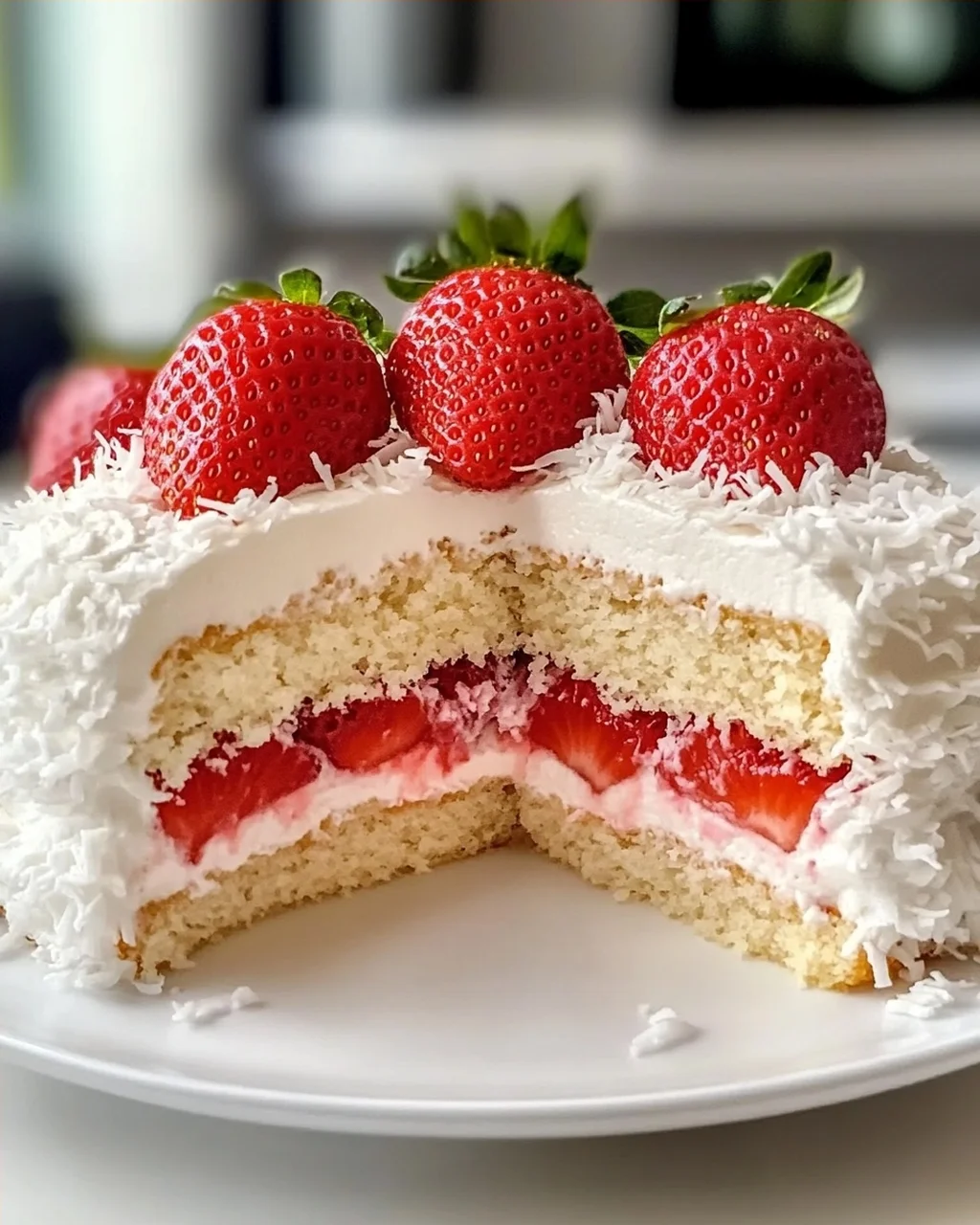 Erdbeer-Kokos-Schaumkuchen leicht gemacht