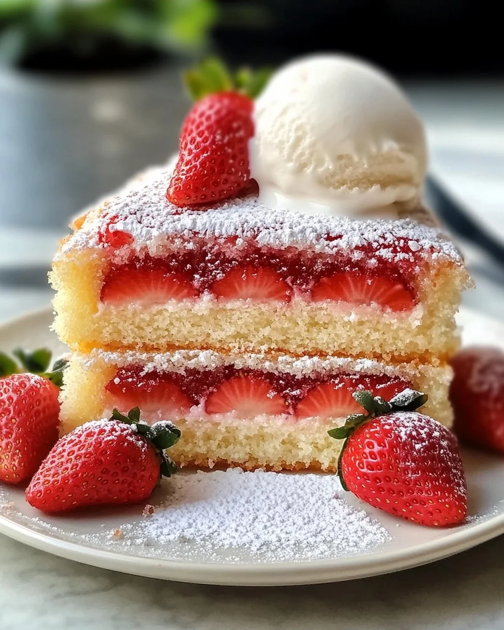 Erdbeer-Kokos-Sponge-Kuchen leicht gemacht