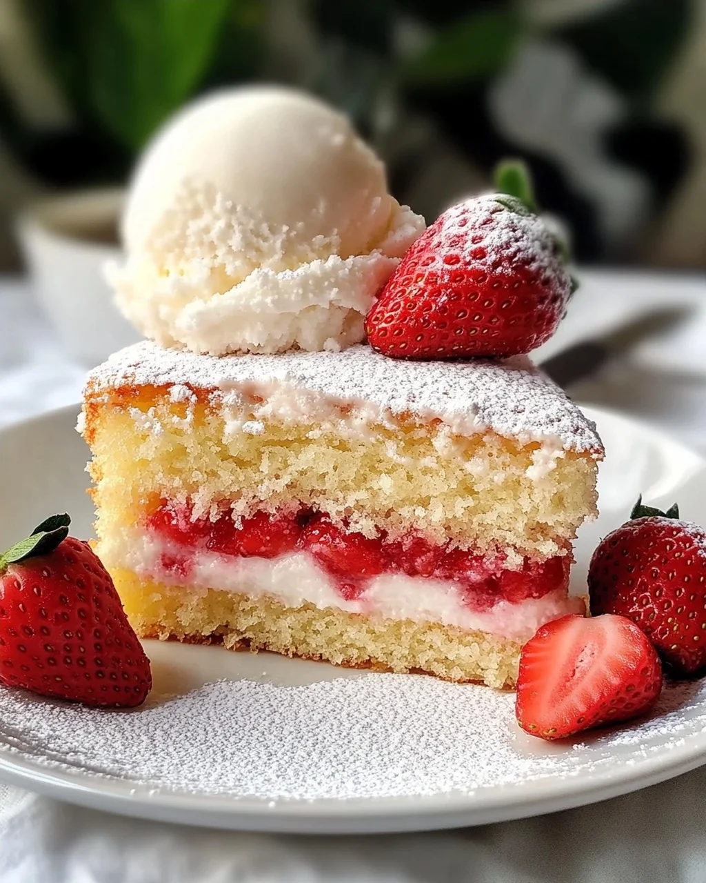 Erdbeer-Kokos-Sponge-Kuchen leicht gemacht