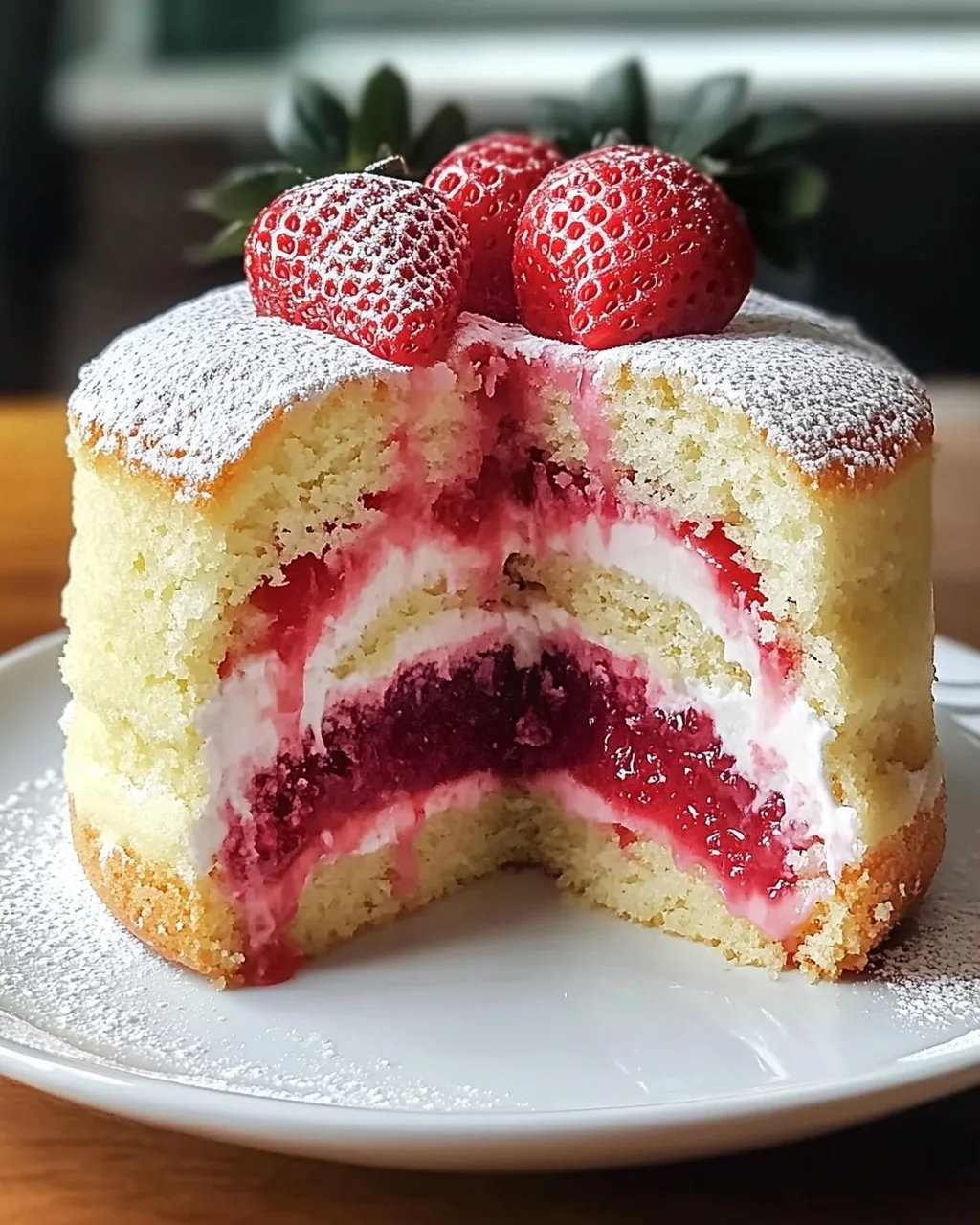 Erdbeer-Milchshake-Pfundkuchen für jeden Anlass