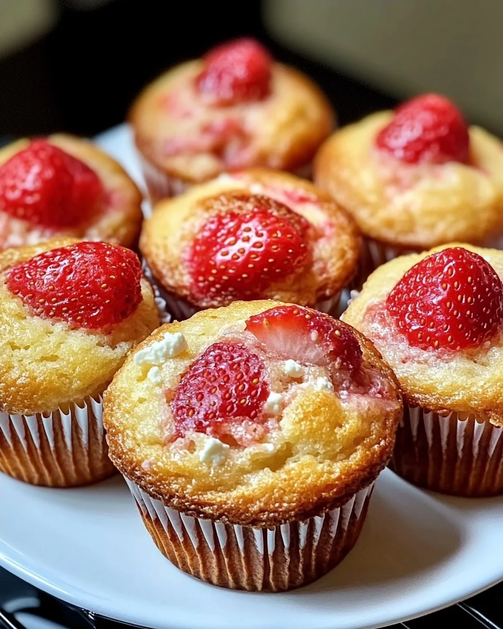 Erdbeer-Ricotta-Muffins für einen fruchtigen Start