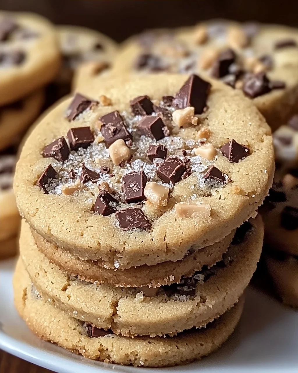 Espresso-Shortbread-Kekse mit Toffee-Stücken Rezept