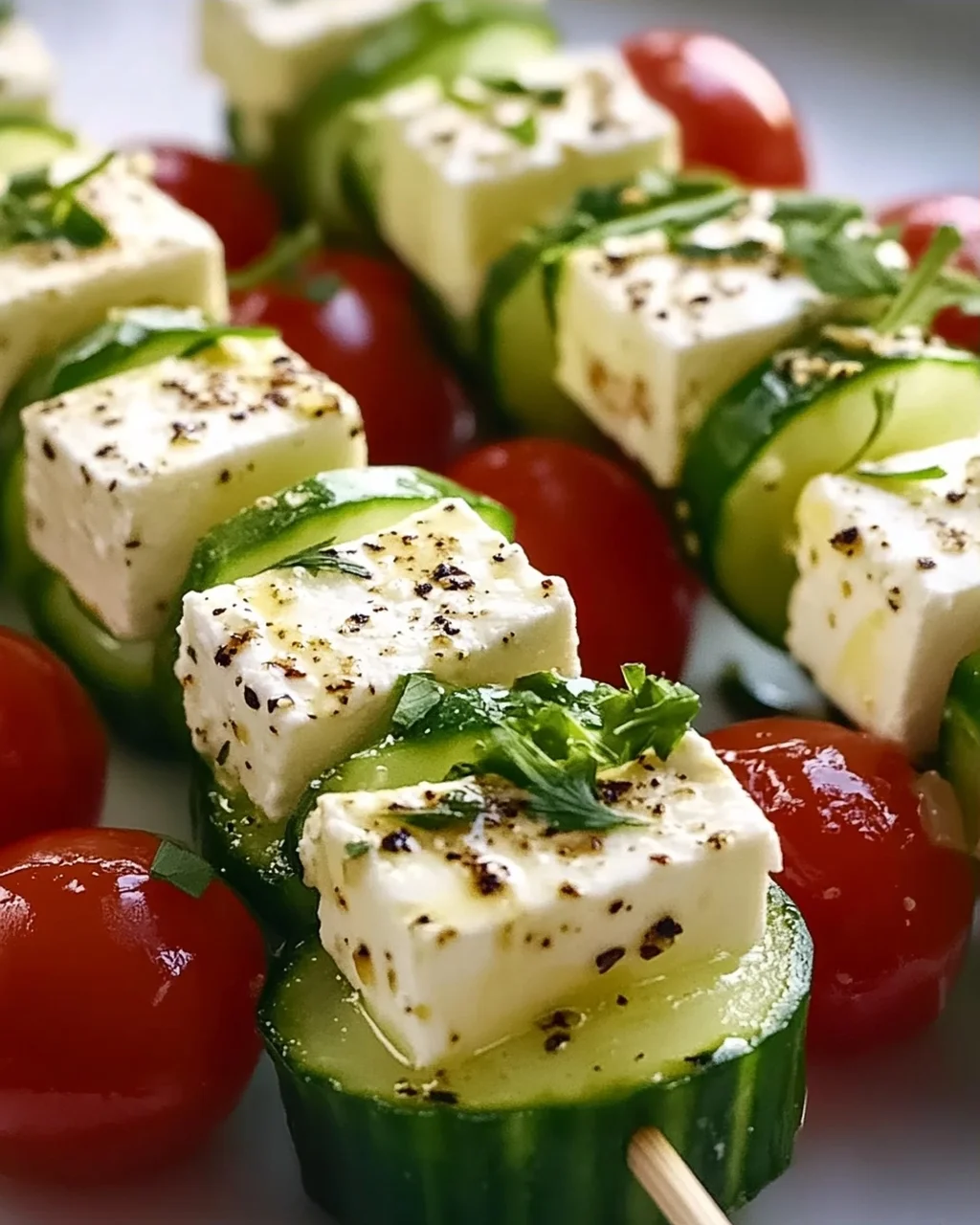 Feta Spieße mit Gurke: Lecker, leicht & schnell zubereitet