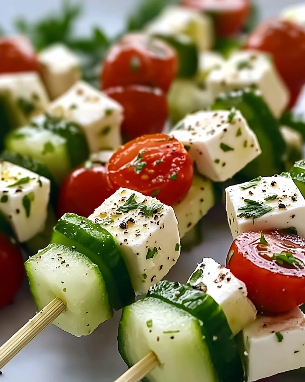 Feta Spieße mit Gurke: Lecker, leicht & schnell zubereitet