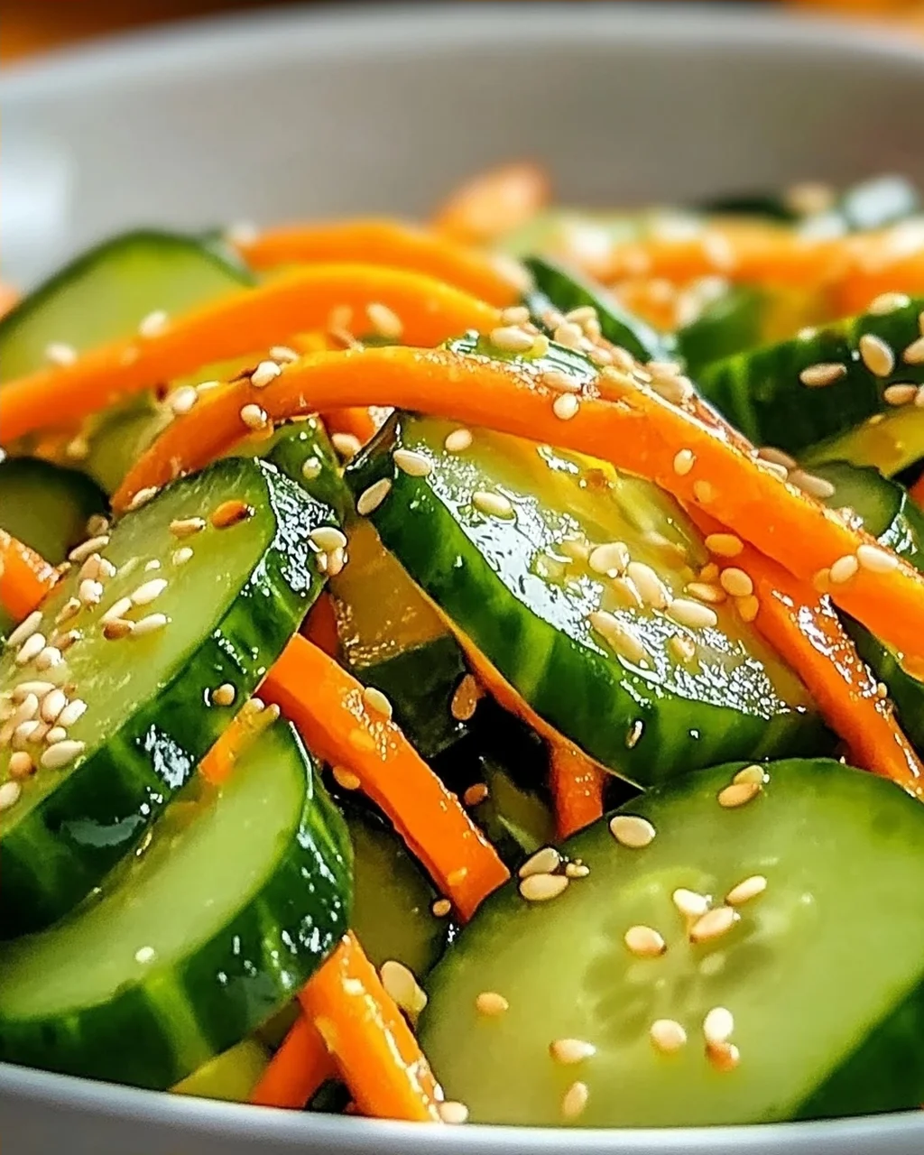 Gurkensalat mit Karotten für den Sommergenuss