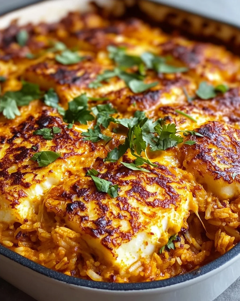 Halloumi Makhani Reisauflauf