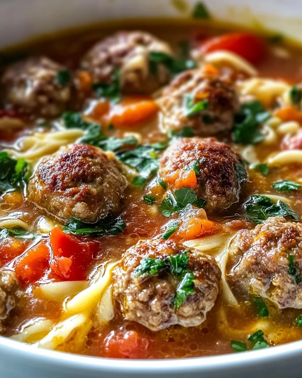 Herzhafte Schongarer Hackbällchen Suppe – Einfach & Lecker