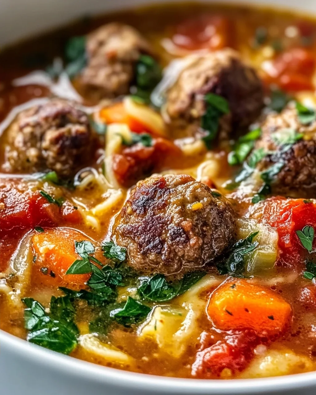 Herzhafte Schongarer Hackbällchen Suppe – Einfach & Lecker