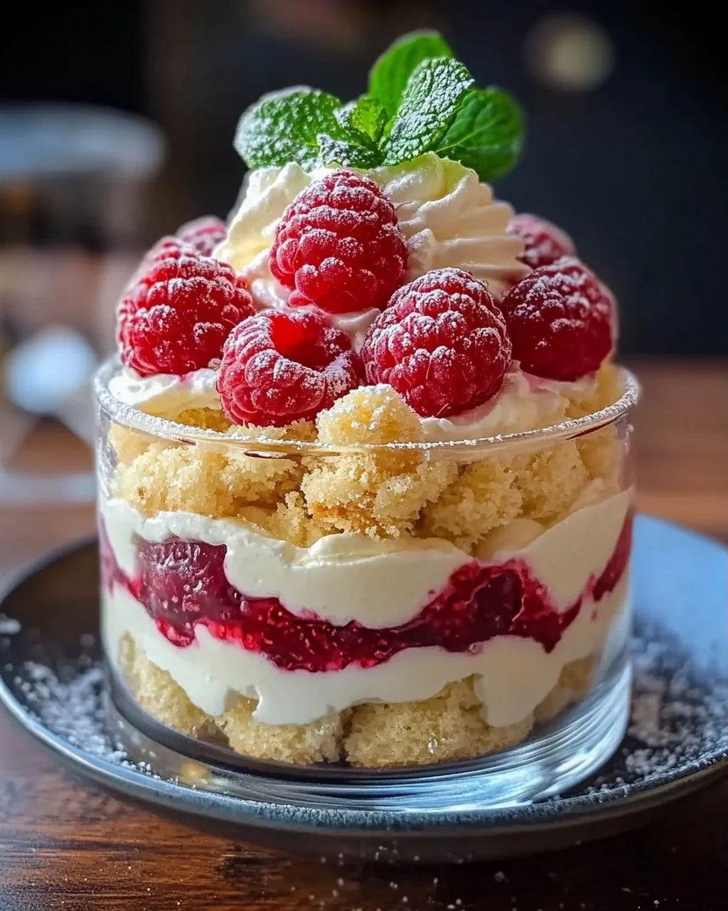 Himmlische Vanillekipferl Dessert mit nicht-alkoholischen Beeren