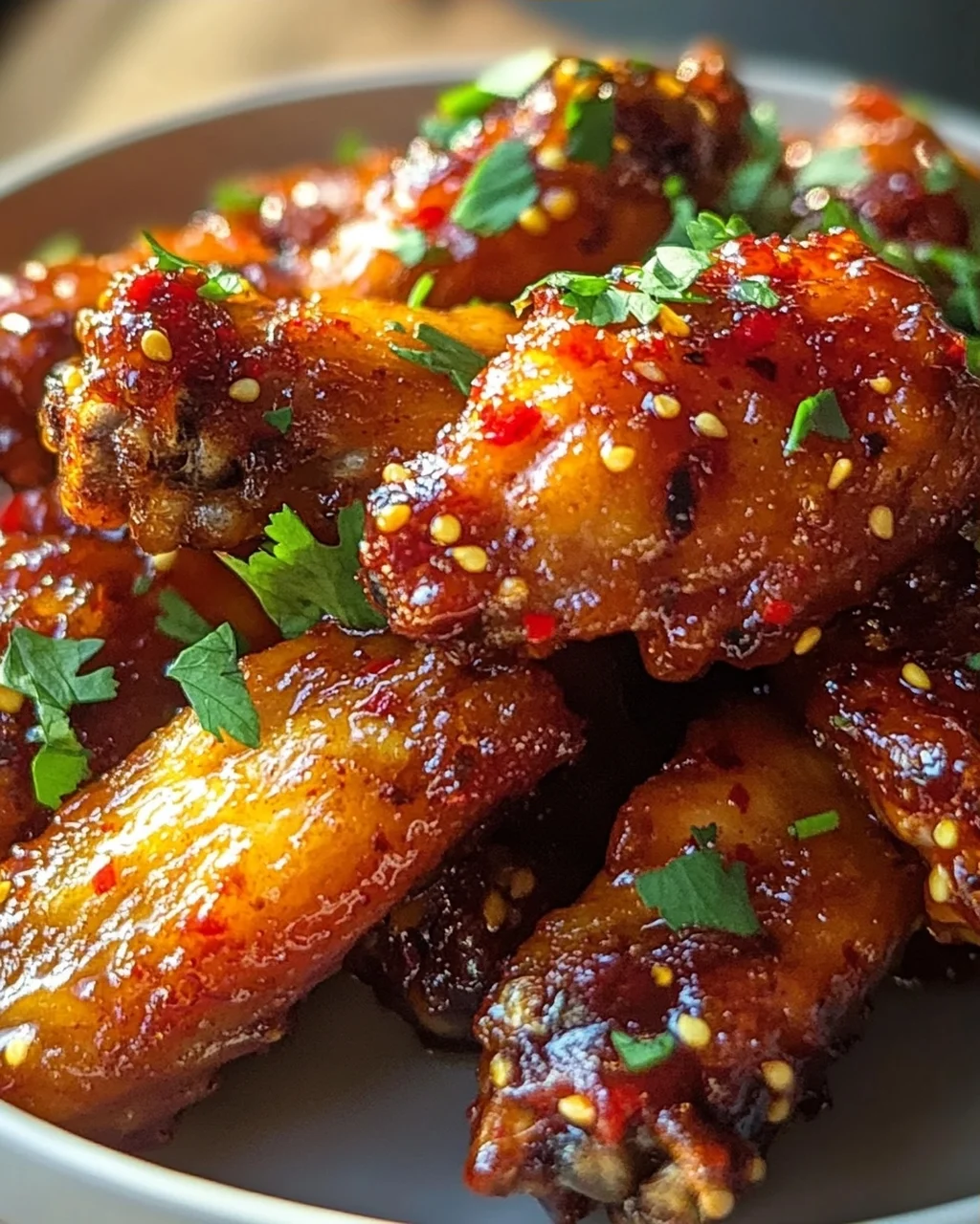 Hot Honey Chicken Wings mit Knoblauch & Chili – Süß-scharf!