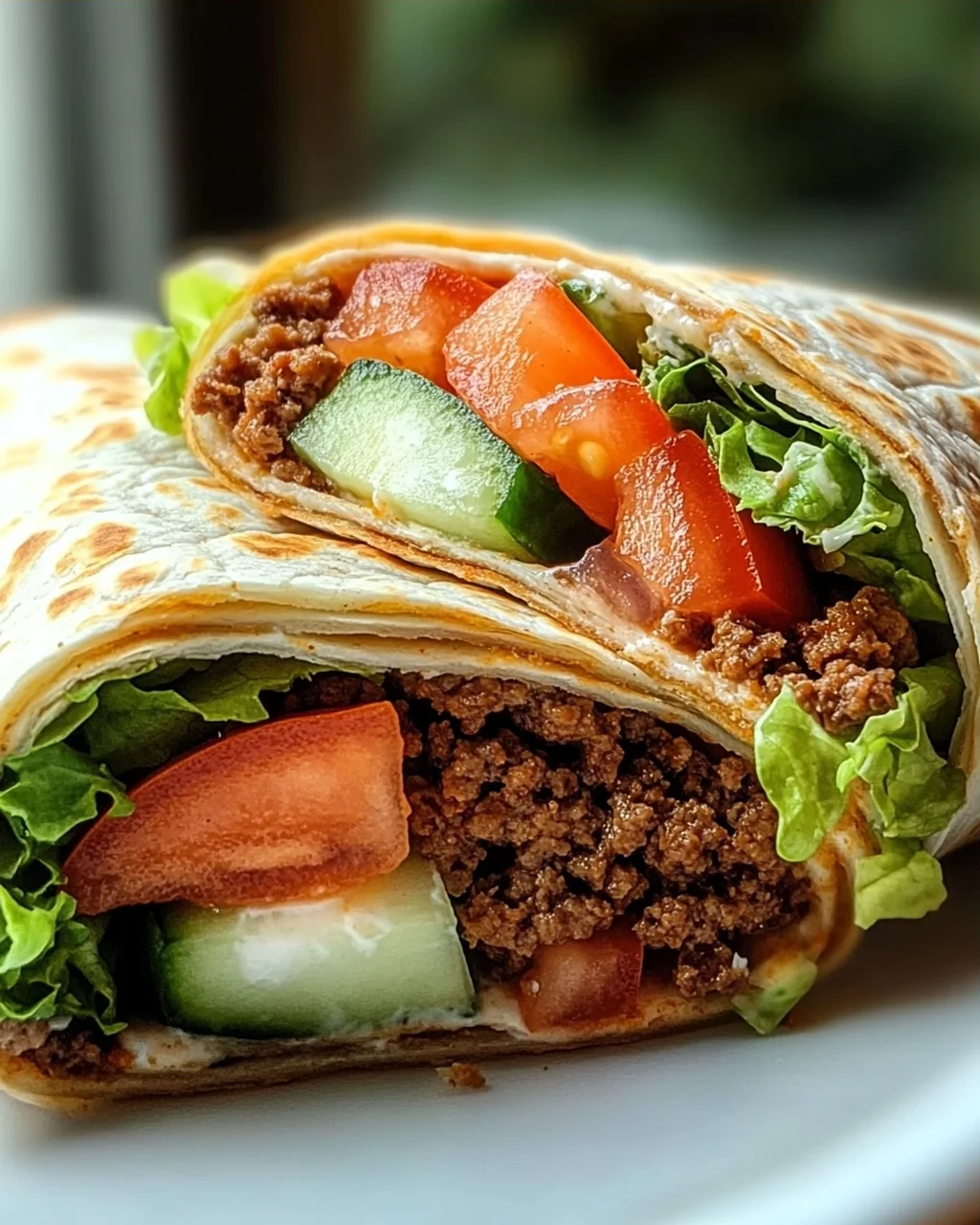 Kalorienarmer Burger-Wrap unter 250 Kalorien