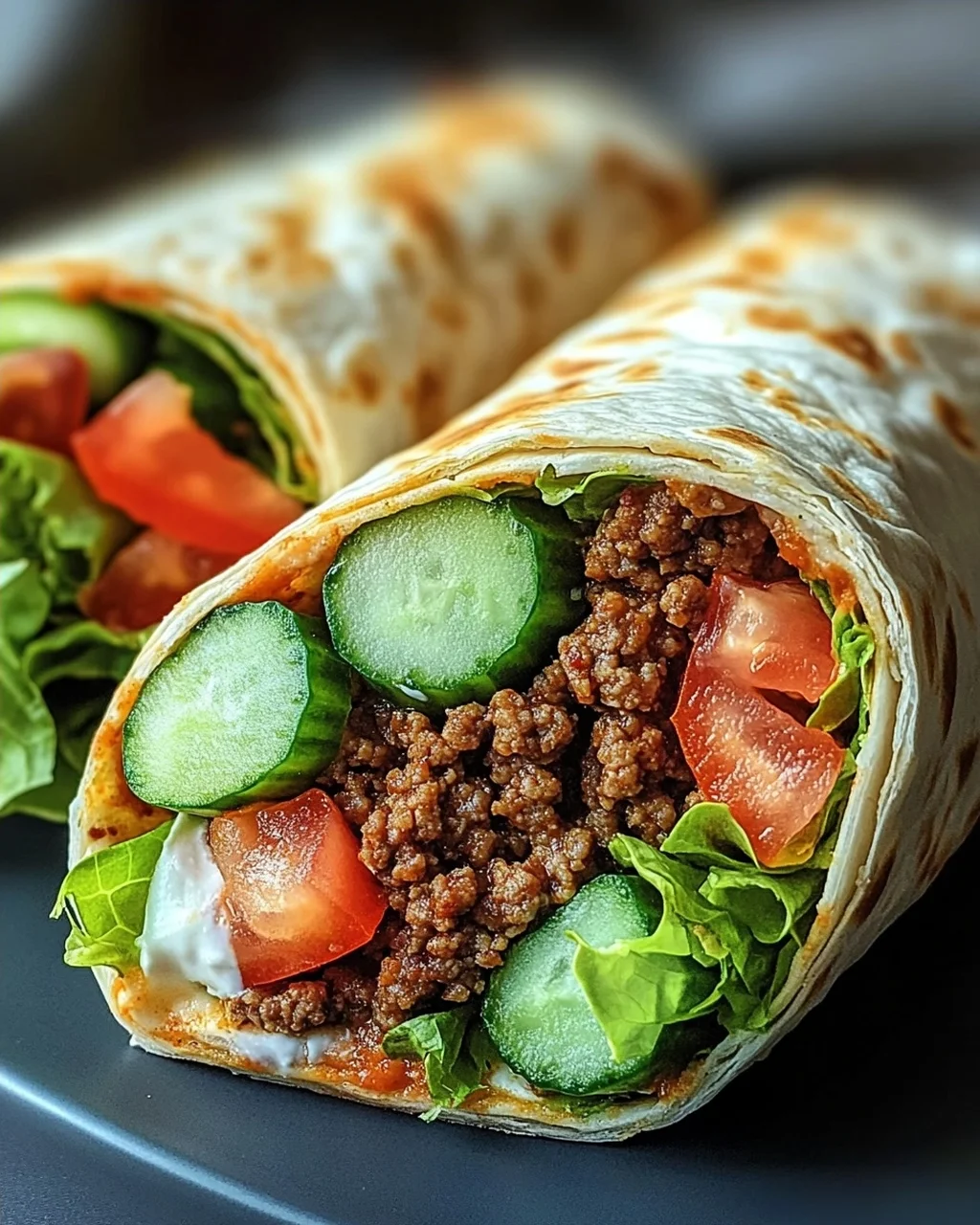Kalorienarmer Burger-Wrap unter 250 Kalorien