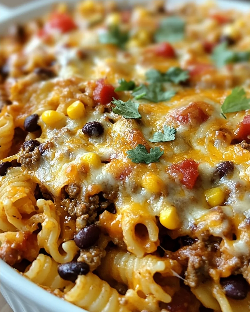 Käse-Taco-Stick-Pasta-Auflauf