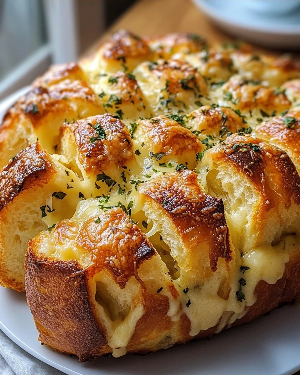 Käse-Zupfbrot mit Knoblauchkräuterbutter