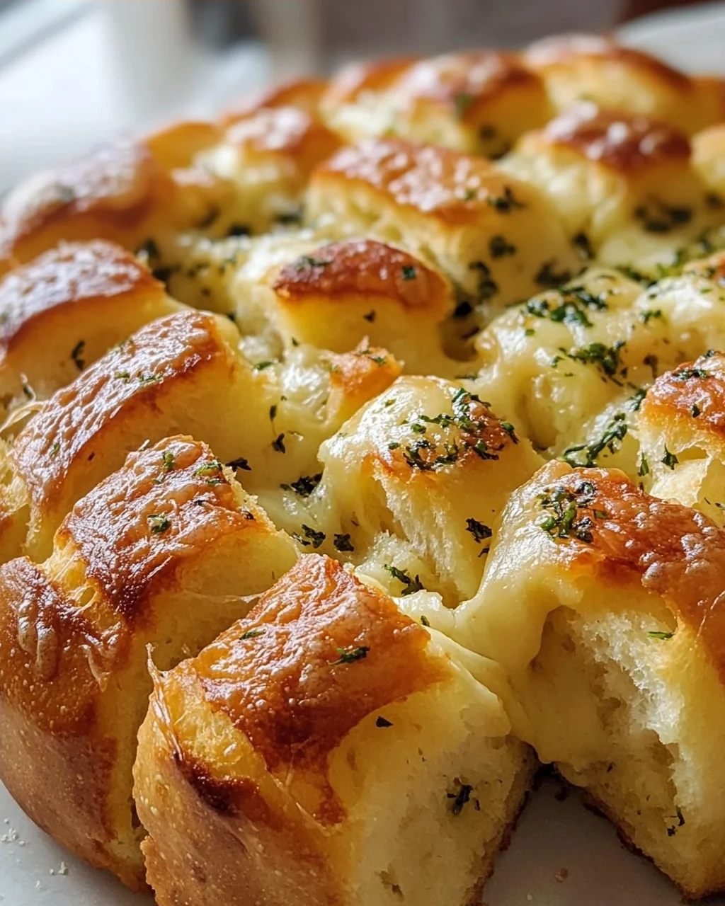 Käse-Zupfbrot mit Knoblauchkräuterbutter