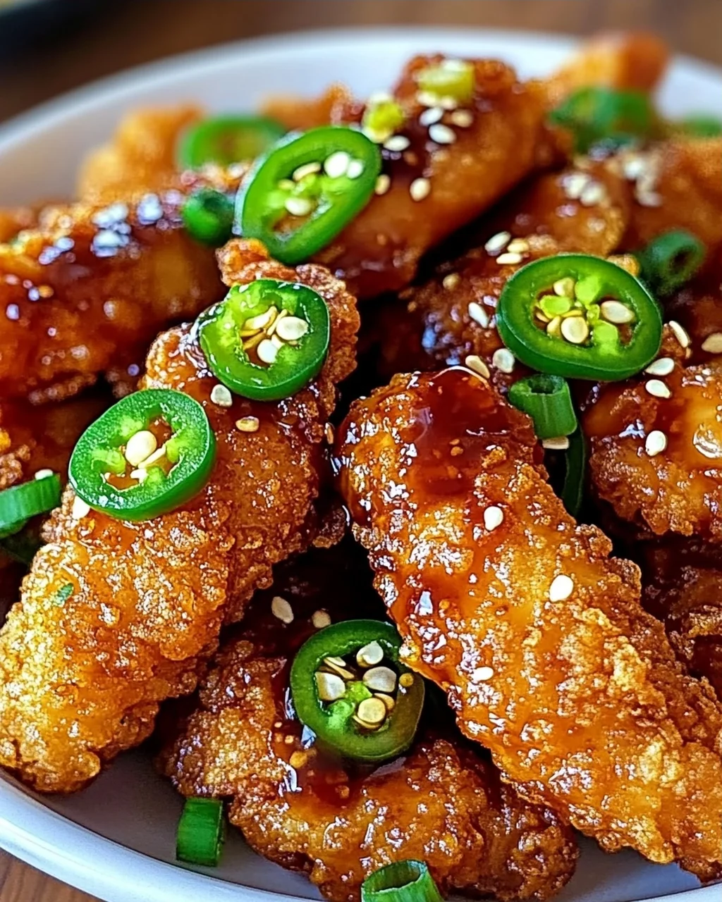 Knusprig würziges Jalapeño-Hühnchen genießen