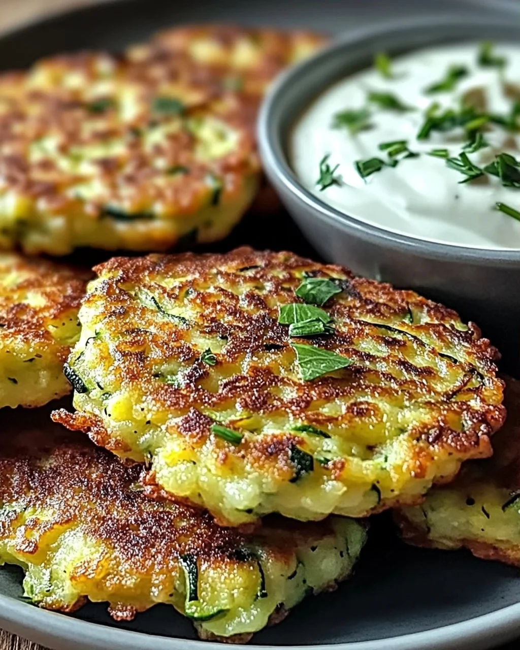 Knusprige und einfache Zucchini-Puffer für jeden Tag