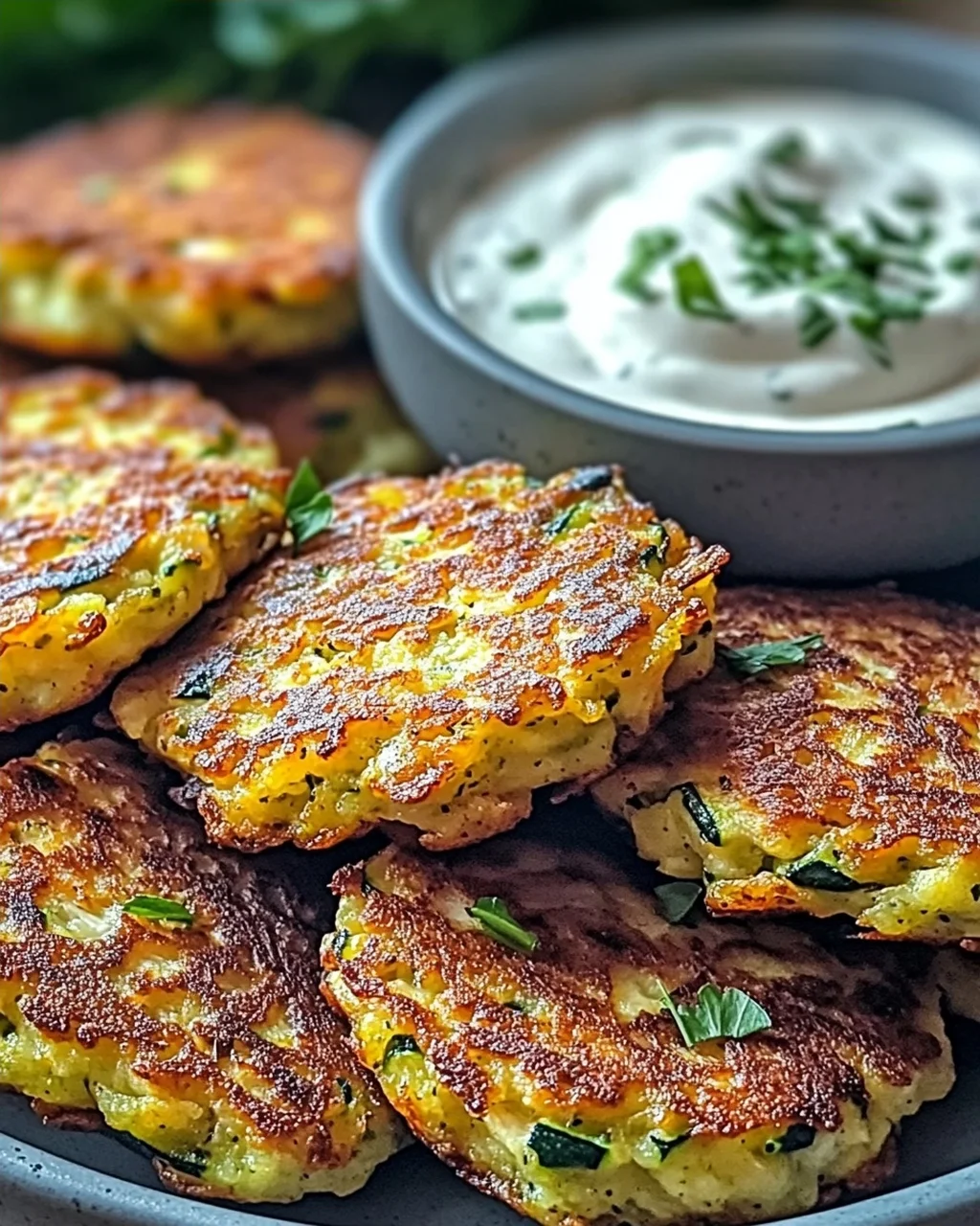 Knusprige und einfache Zucchini-Puffer für jeden Tag