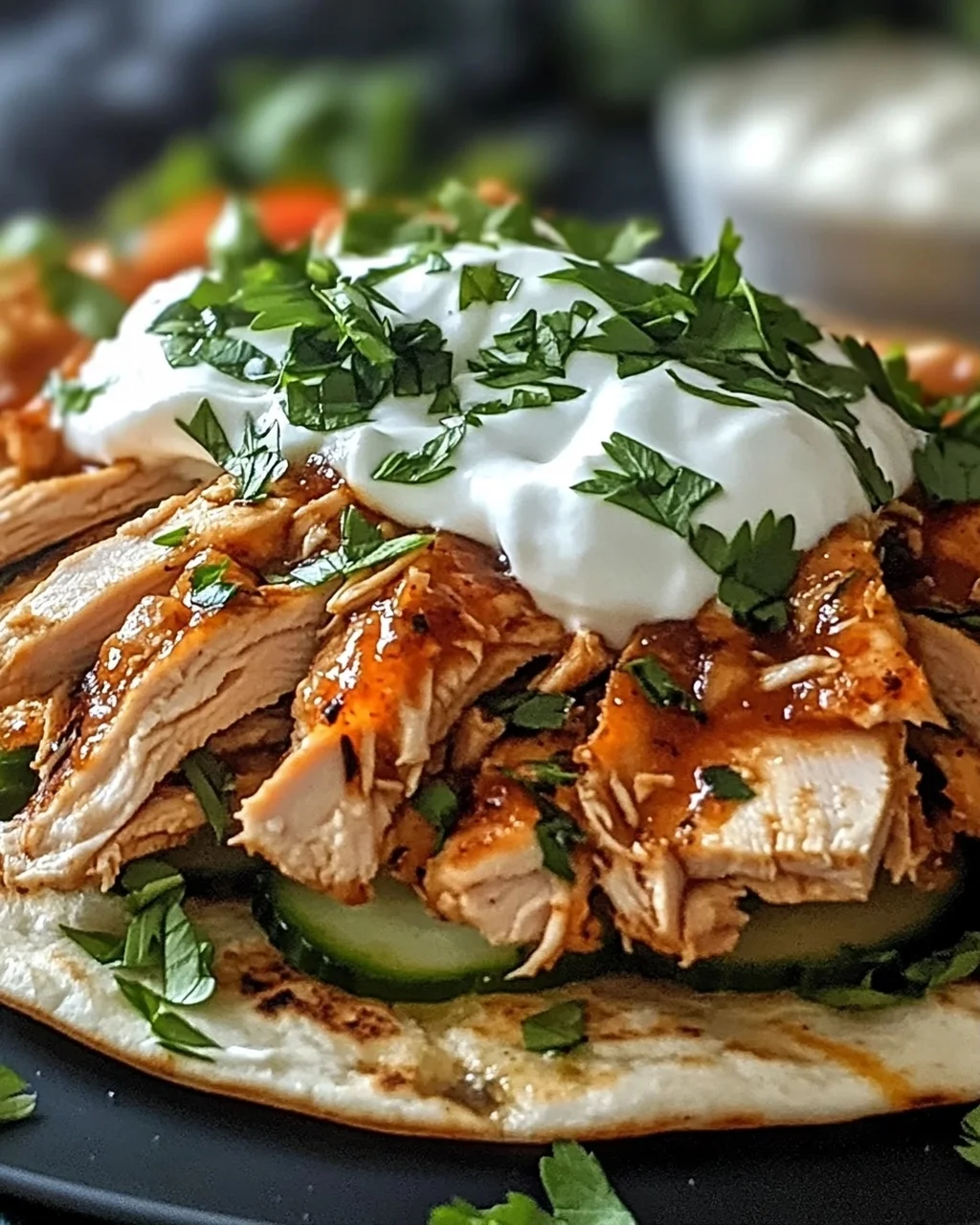 Köstliche Slow Cooker Hähnchen Gyros für jeden Tag