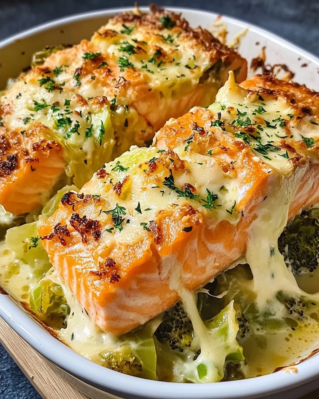 Lachs-Spitzkohl-Auflauf