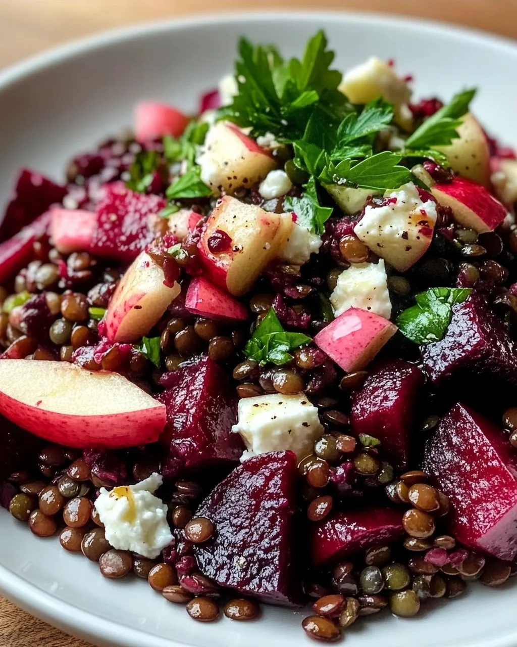 Leckerer Rote Bete Linsen Salat – gesund und einfach!
