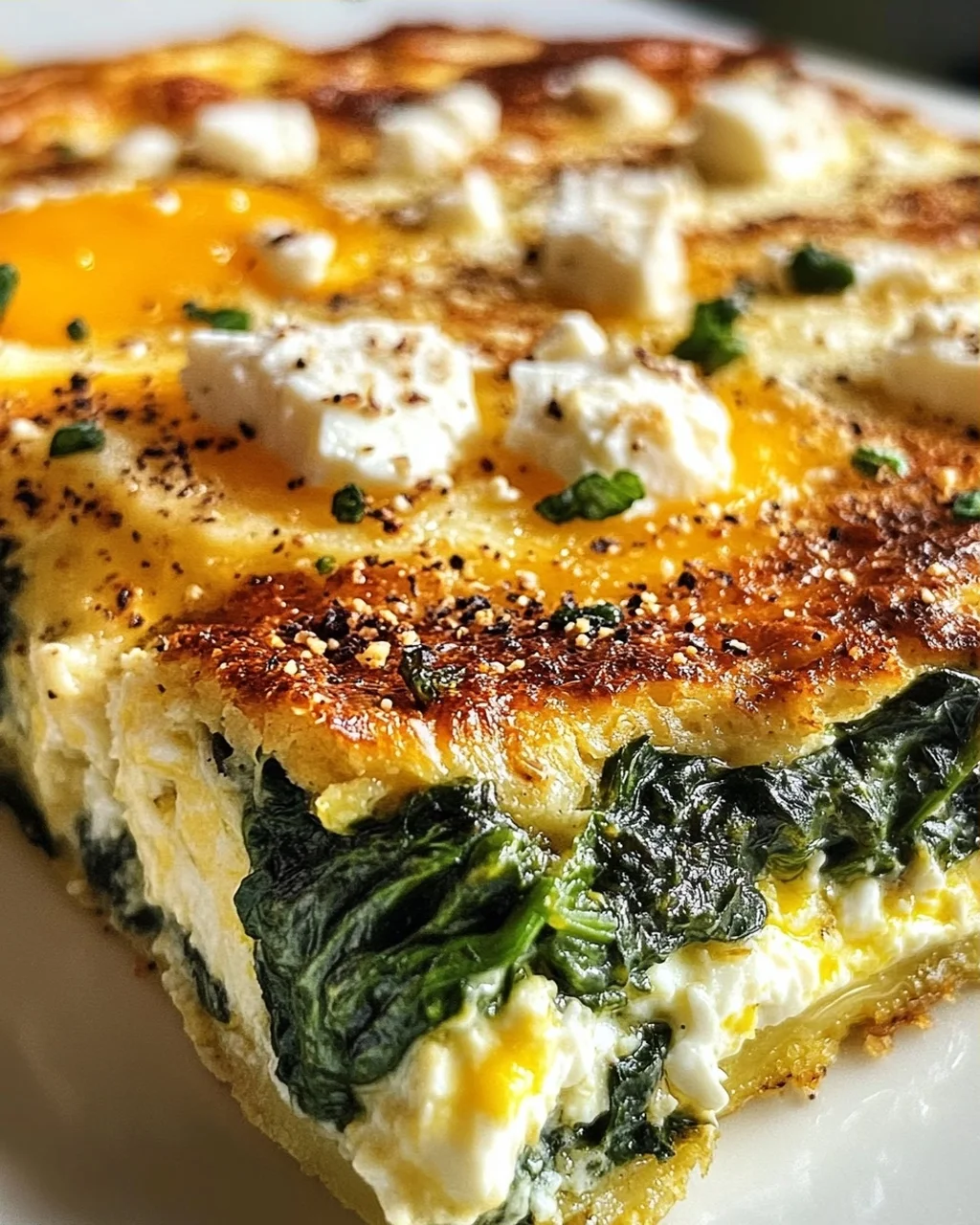 Low Carb Spinat-Auflauf mit Feta und Ei