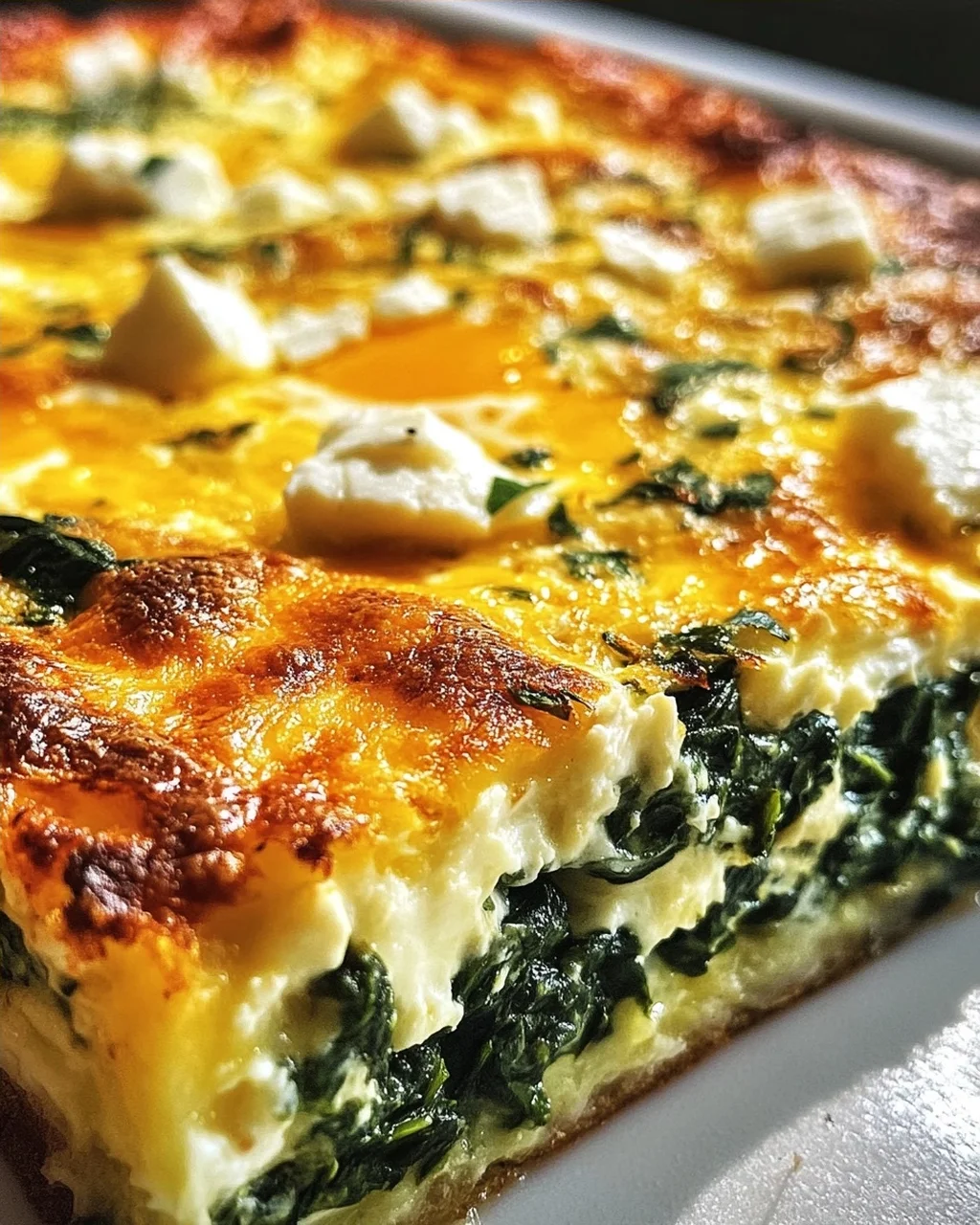 Low Carb Spinat-Auflauf mit Feta und Ei