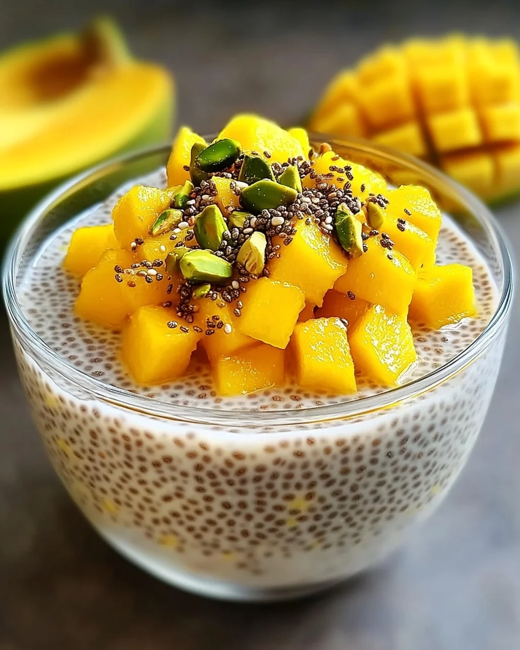 Mango Chia-Samen-Pudding für deinen perfekten Frühstücksstart