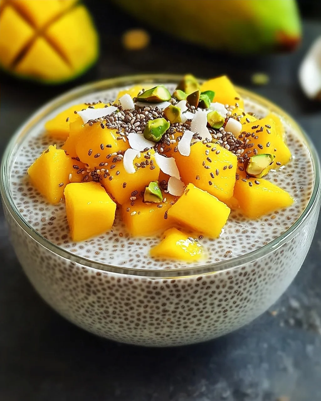 Mango Chia-Samen-Pudding für deinen perfekten Frühstücksstart