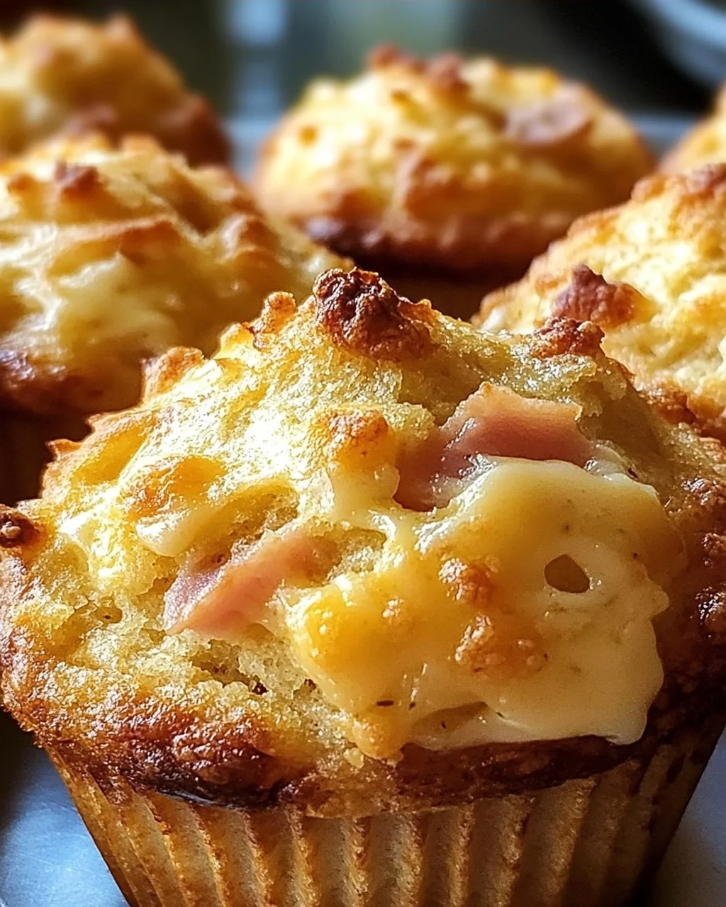 Muffins mit Putenschinken und Käse