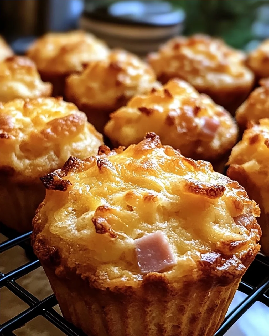 Muffins mit Putenschinken und Käse
