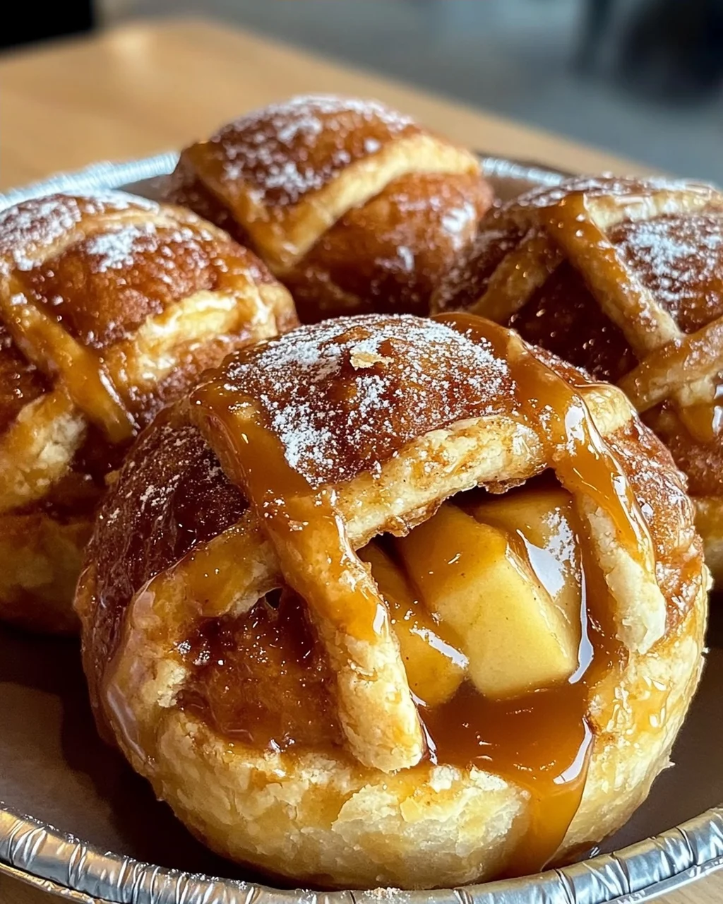 Mundwässernde Karamell Apfelkuchen Bombs