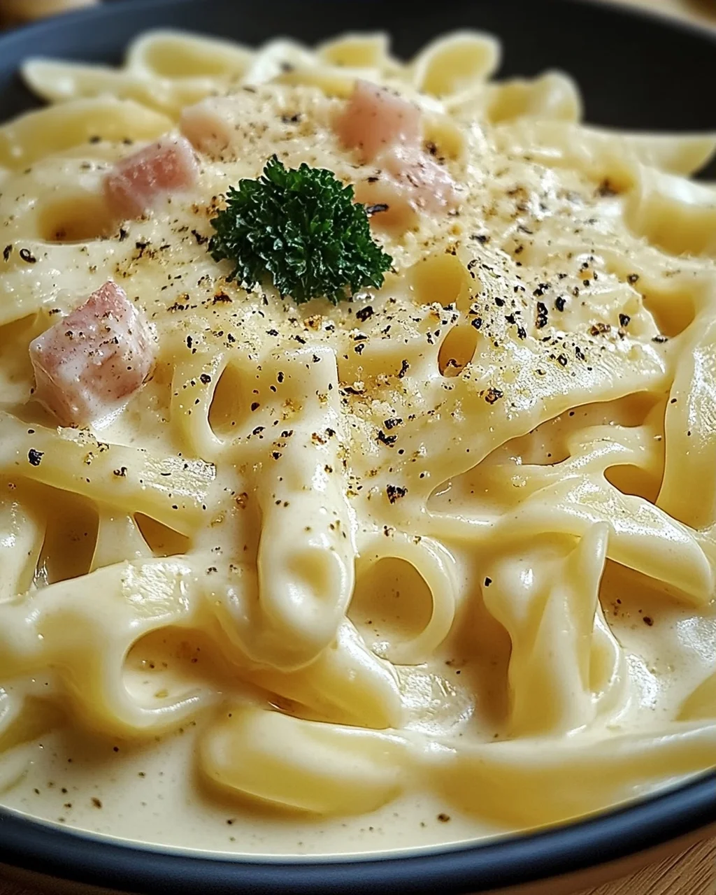 Nudeln in Käse Sahne Soße