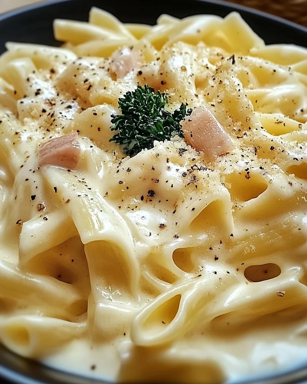 Nudeln in Käse Sahne Soße
