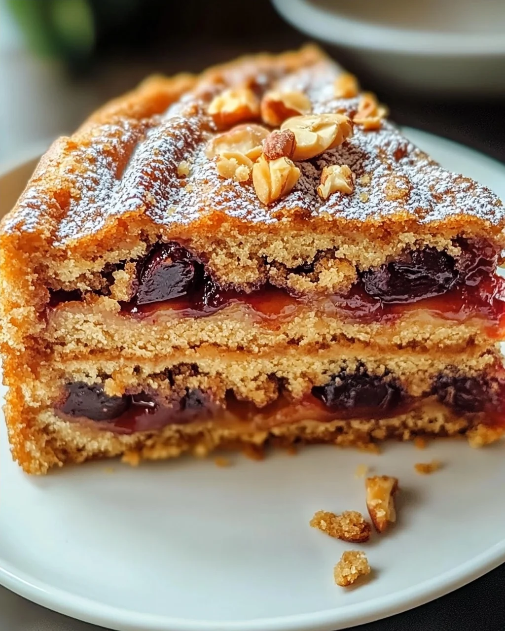 Nussiger Zimtkuchen Mit Pflaumenfüllung