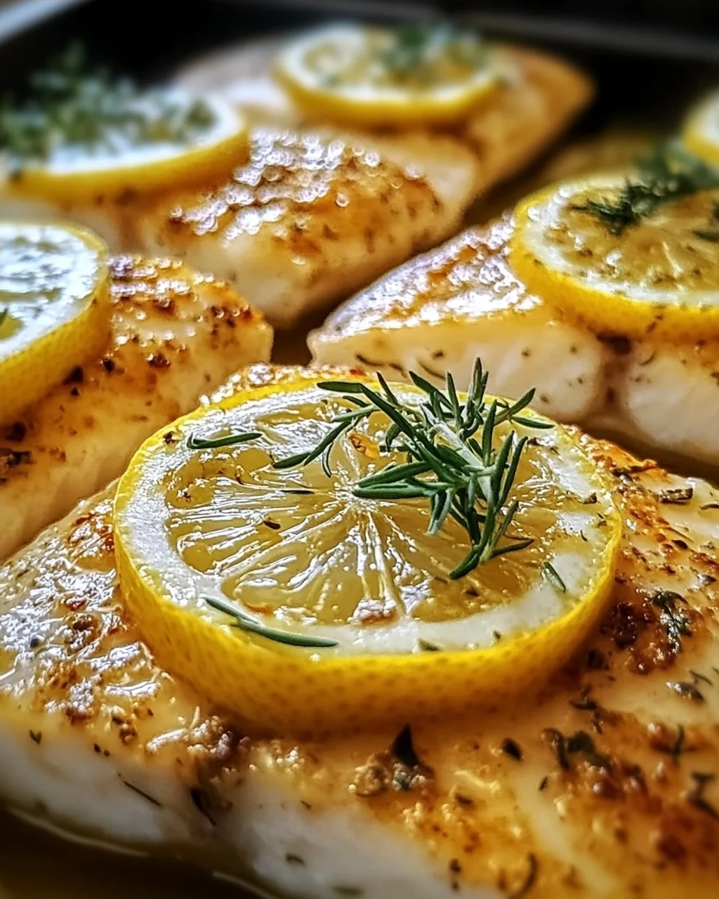 Ofenfisch mit Kräutern und Zitronen