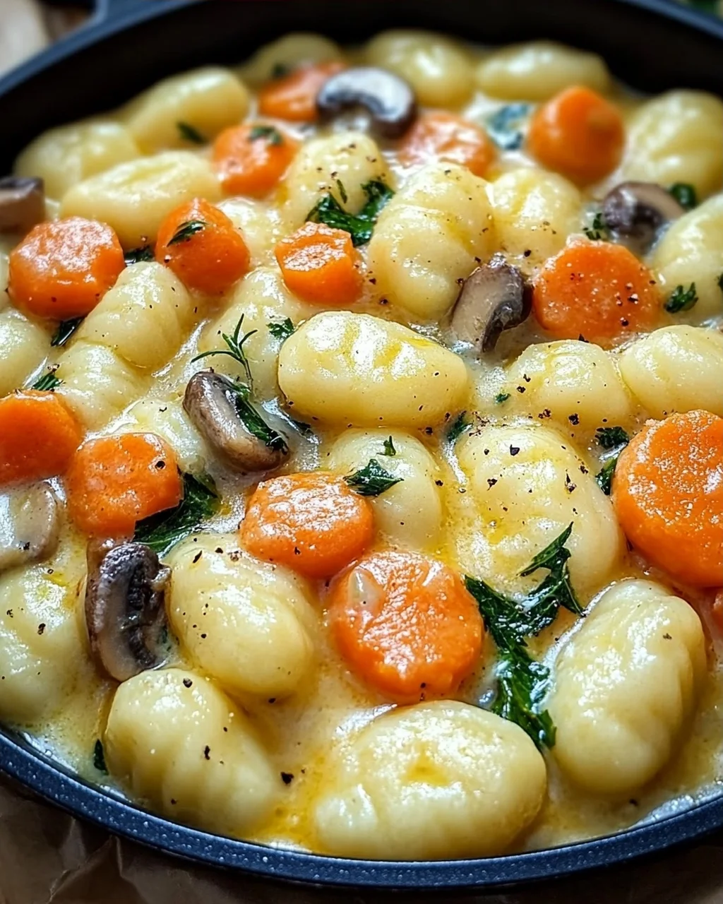 One Pot Gnocchi mit Rahmgemüse