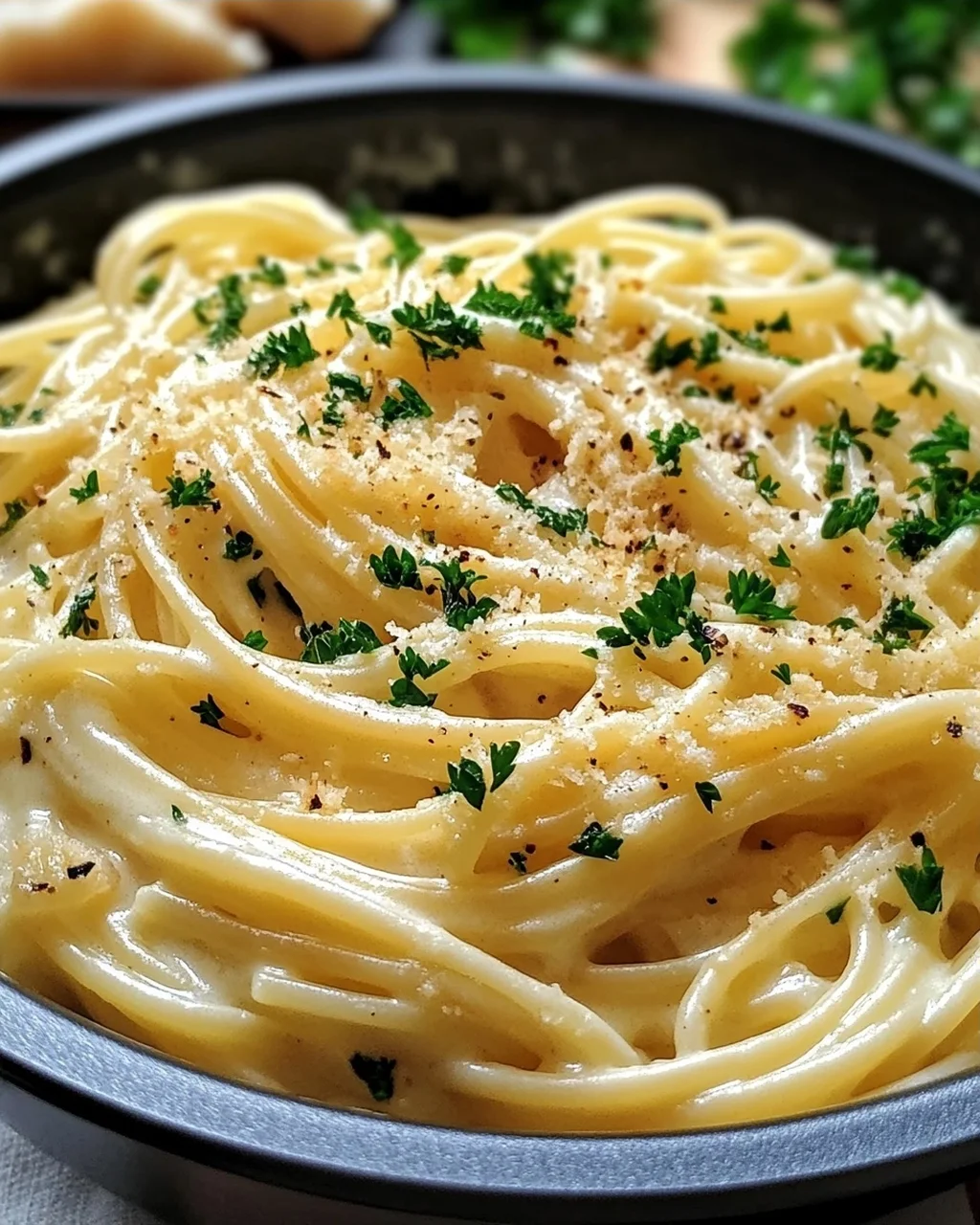 One Pot Knoblauch Käse Pasta