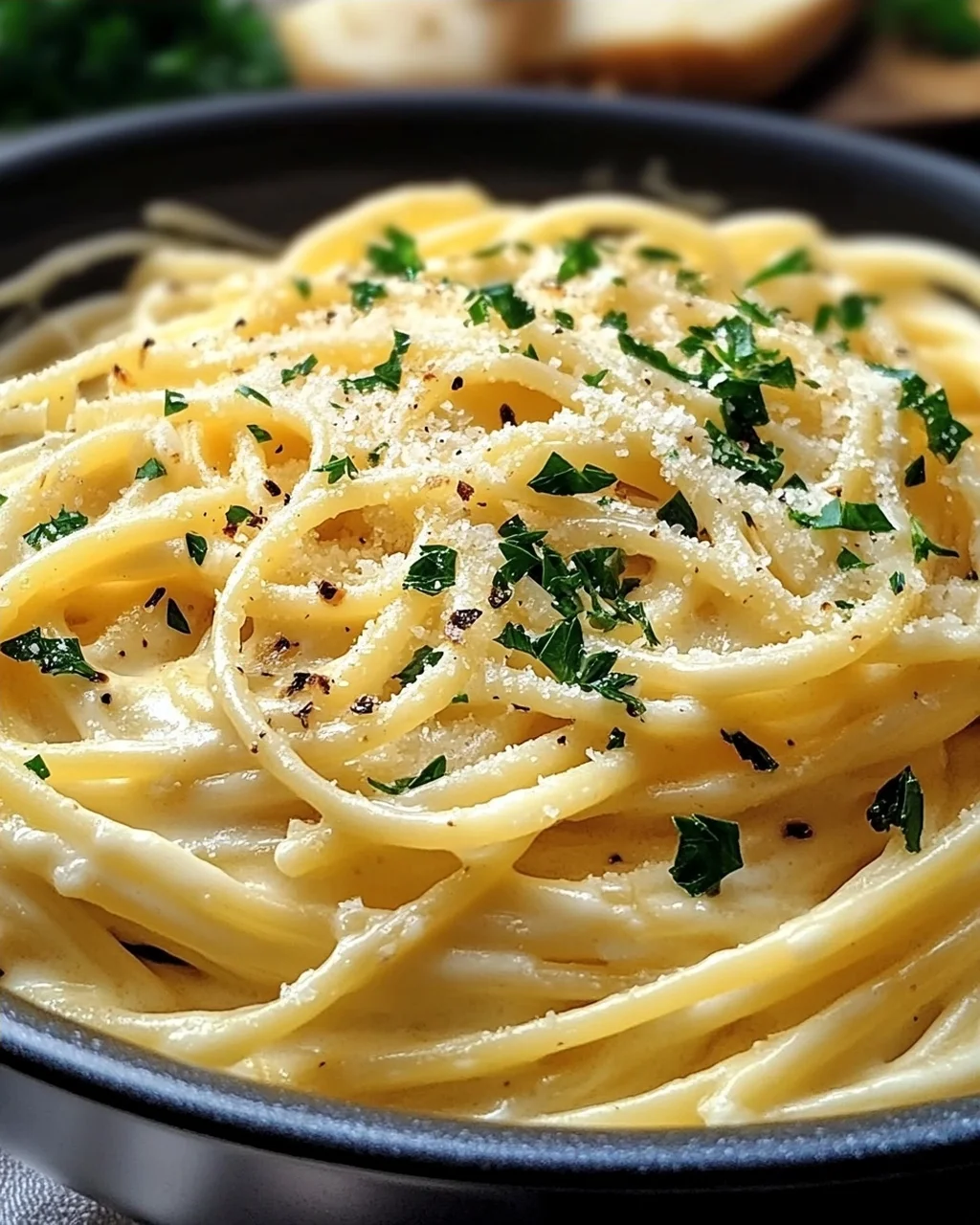One Pot Knoblauch Käse Pasta