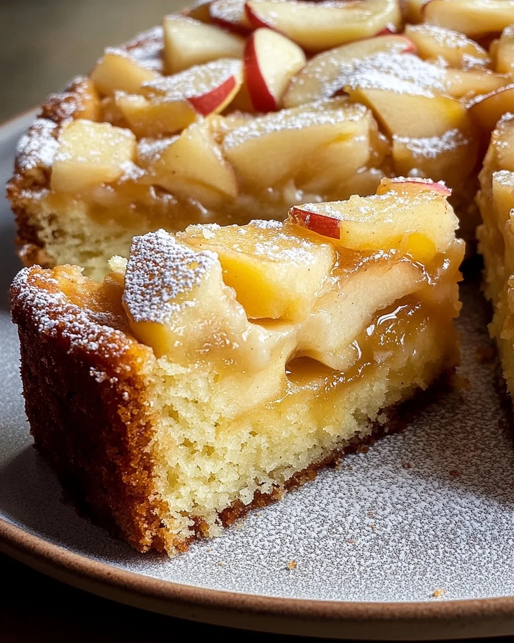 Saftiger Apfelkuchen mit Pudding